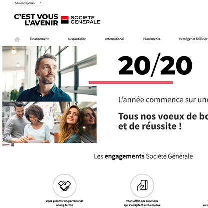 Création d'un site Internet Société Générale